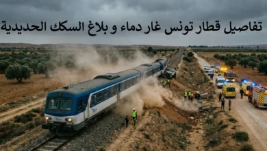 عاجل: تفاصيل جنوح قطار تونس غار الدماء اليوم 26 ديسمبر وبلاغ السكك الحديدية