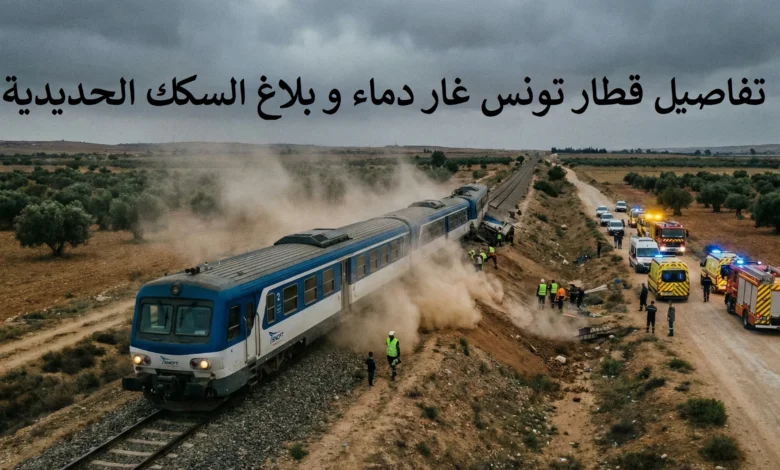 عاجل: تفاصيل جنوح قطار تونس غار الدماء اليوم 26 ديسمبر وبلاغ السكك الحديدية